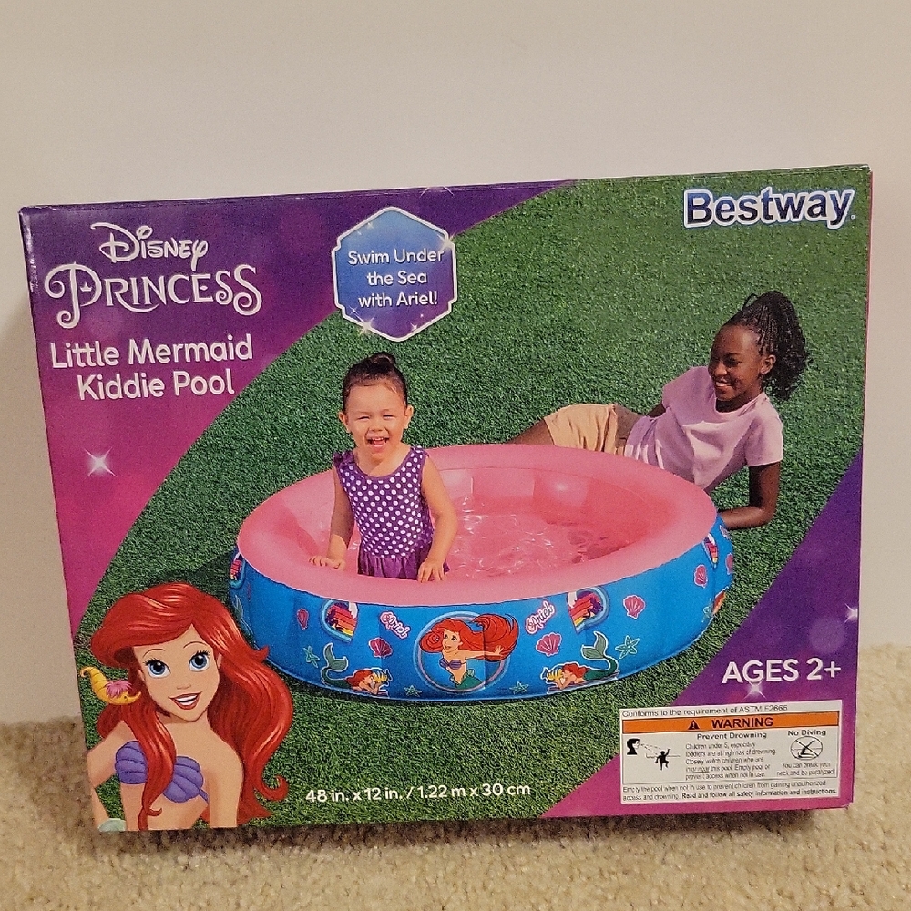NEW Disney Princess Ariel Kiddie Pool - Pink and Blue